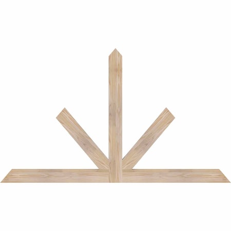 Ekena Millwork Saratoga Smooth Timber Gable Bracket, Douglas Fir, 60"W x 35"H x 1 1/2"D x 3 1/2"F, 14/12 Pitch GBW060X35X0204SAR00SDF